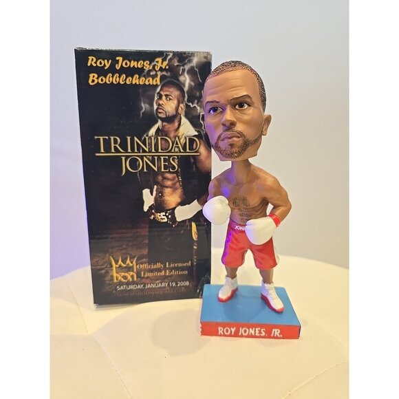Boxer ROY JONES JR. Boxing Bobblehead TRINIDAD Jones 2008 IN BOX Don King RARE - Picture 1 of 10